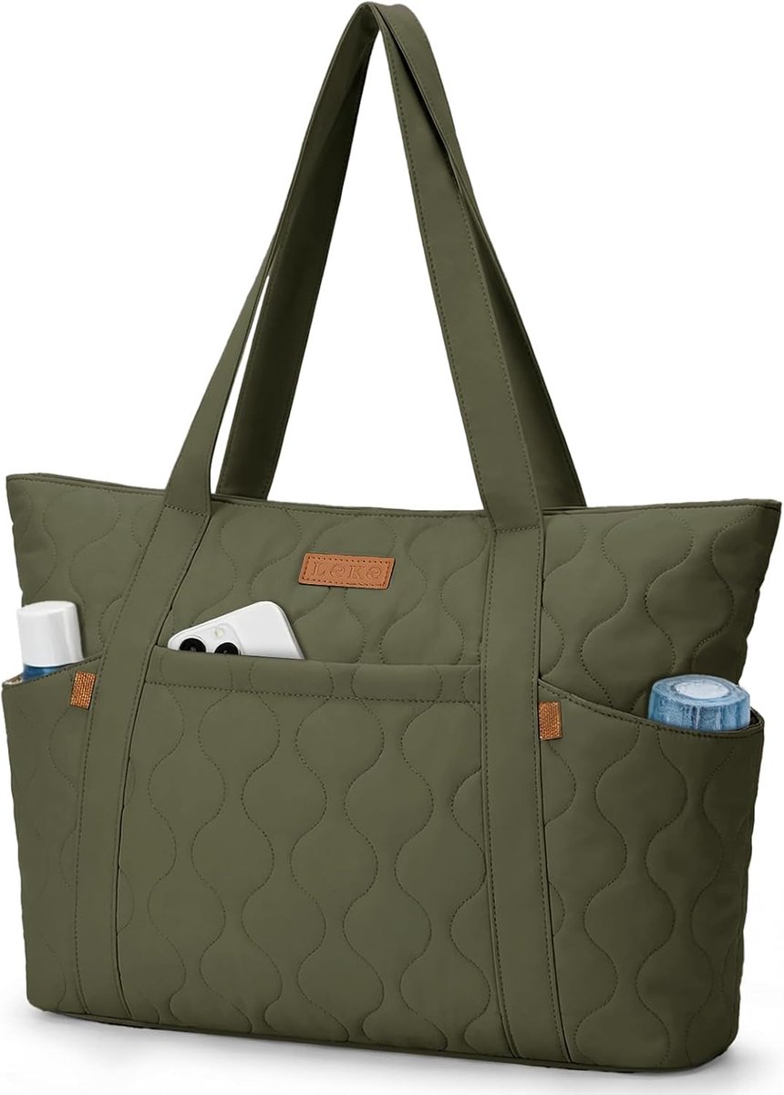 Shopper Bag grote handtas - lichtgewicht schoudertas - 15,6 inch laptop tas - ideaal voor werk en studie - SnelShoppen