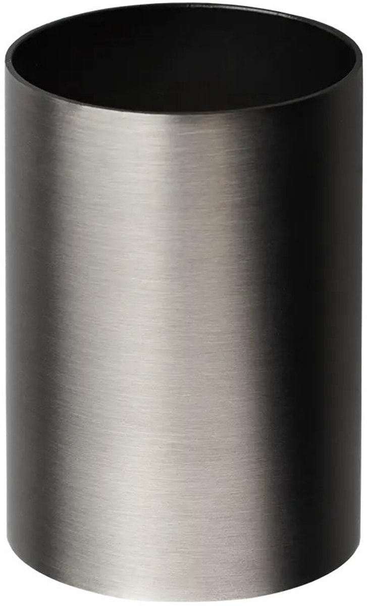 Nysit cilinder lampenkap in geborsteld gunmetal aluminium, Premium-collectie, lichtbron niet inbegrepen