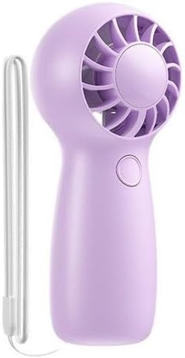 Draagbare Mini Ventilator - Handventilator Koeler - Directe Koeling - Halfgeleider Koelplaat - 12.5 x 5.5 x 4 cm - Paars