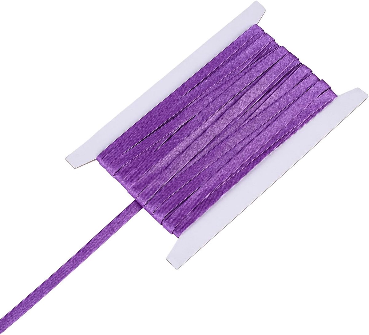 10 yard Dubbele vouwband, 10,8 cm brede biasband met paarse zoom, voor quilts, doorlopende biasband, in grote verpakking, vouwen, satijnen stoffen band om te naaien, zomen, paspelen