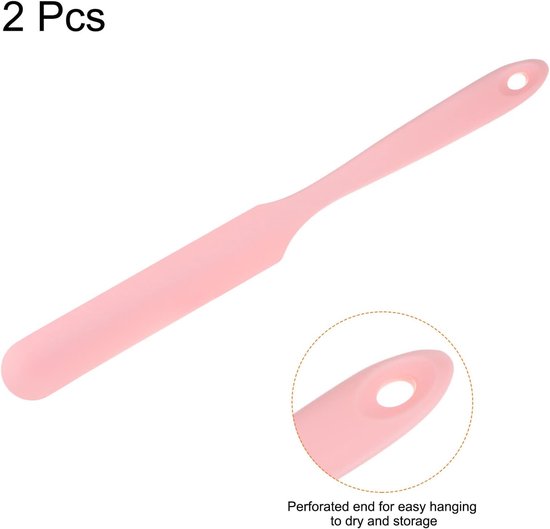 Spatelschrapers, 2 stuks, herbruikbare antiaanbaklaag, flexibele spatel voor epoxyhars, vloeistof, schilderkunst, doe-het-zelf handwerk, roze — afbeelding 5