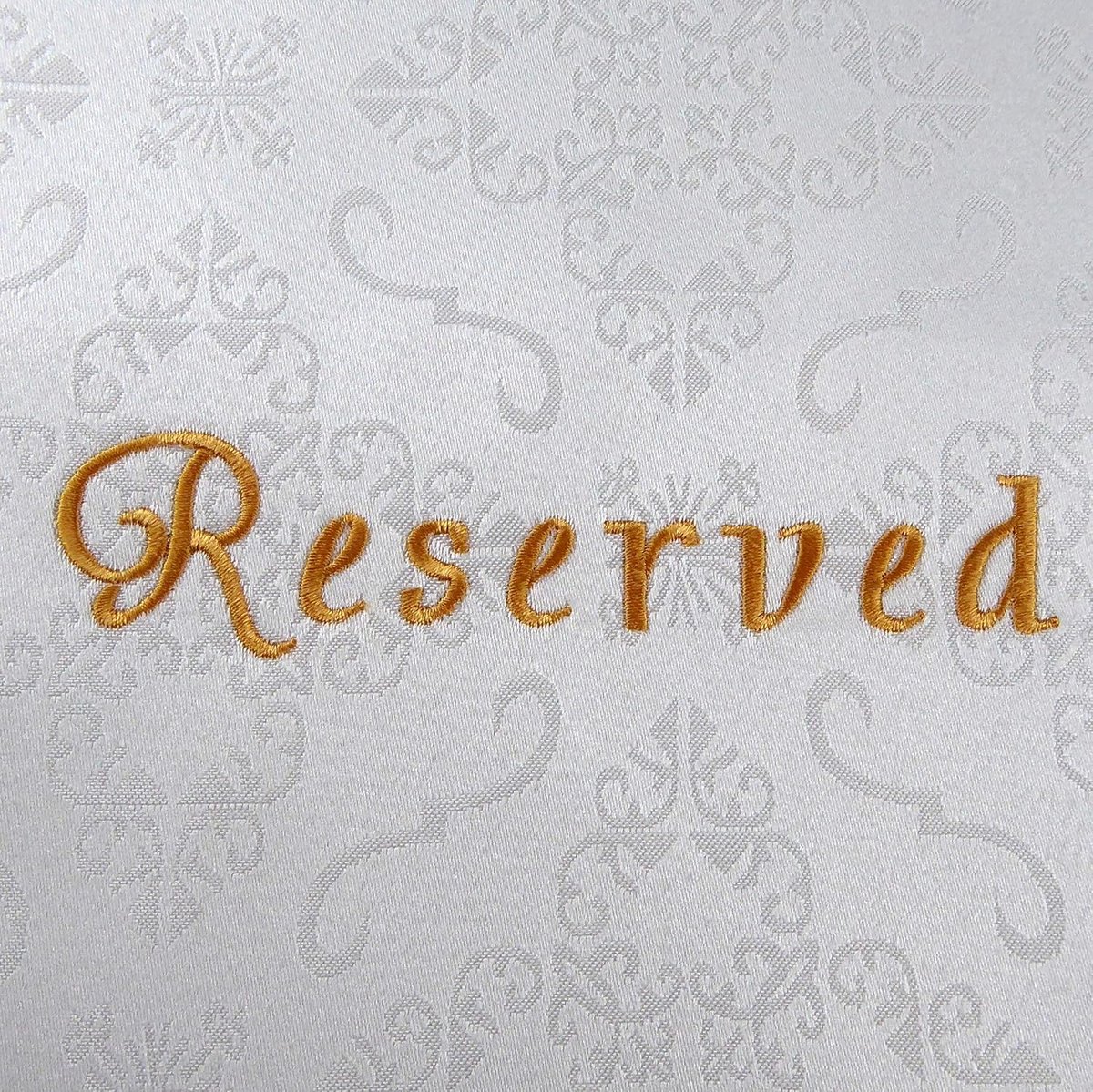 Geborduurde Jacquard Reserve Pew Doeken (Wit)