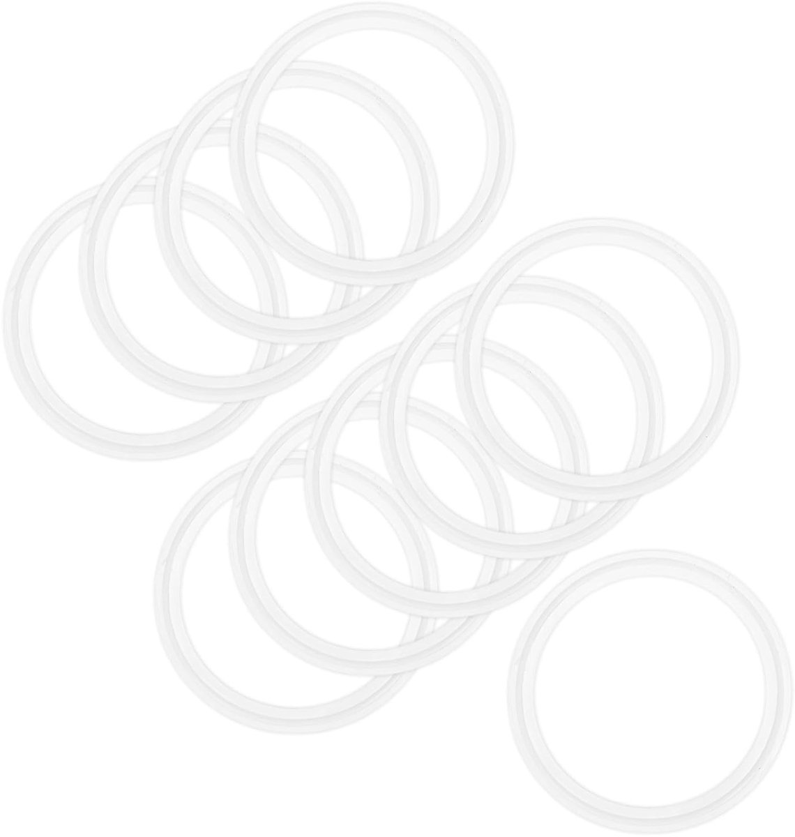 10 stuks siliconen O-ringen, 10,2 cm O-ringen voor compressorventielen, buisreparatie, gootsteenstop/badkuipstop/afdichtingskranen, klem