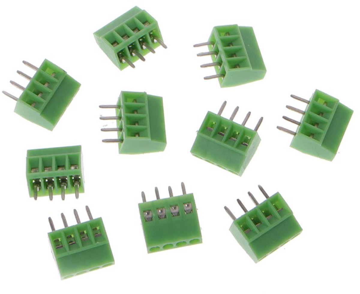 10 stuks 2Pin-10Pin schroeven onderdeel B gemonteerd op klemmenblok connector connector 2,54 mm pitch - 4-polig