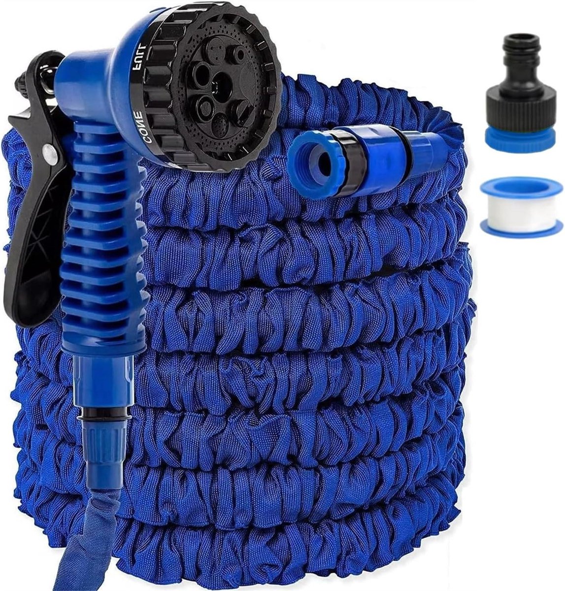 Uitbreidbare Tuinslang - Flexibele Waterslang - Tuin Bewateren - Verdubbelt Lengte Bij Waterdruk - 30 m - Blauw