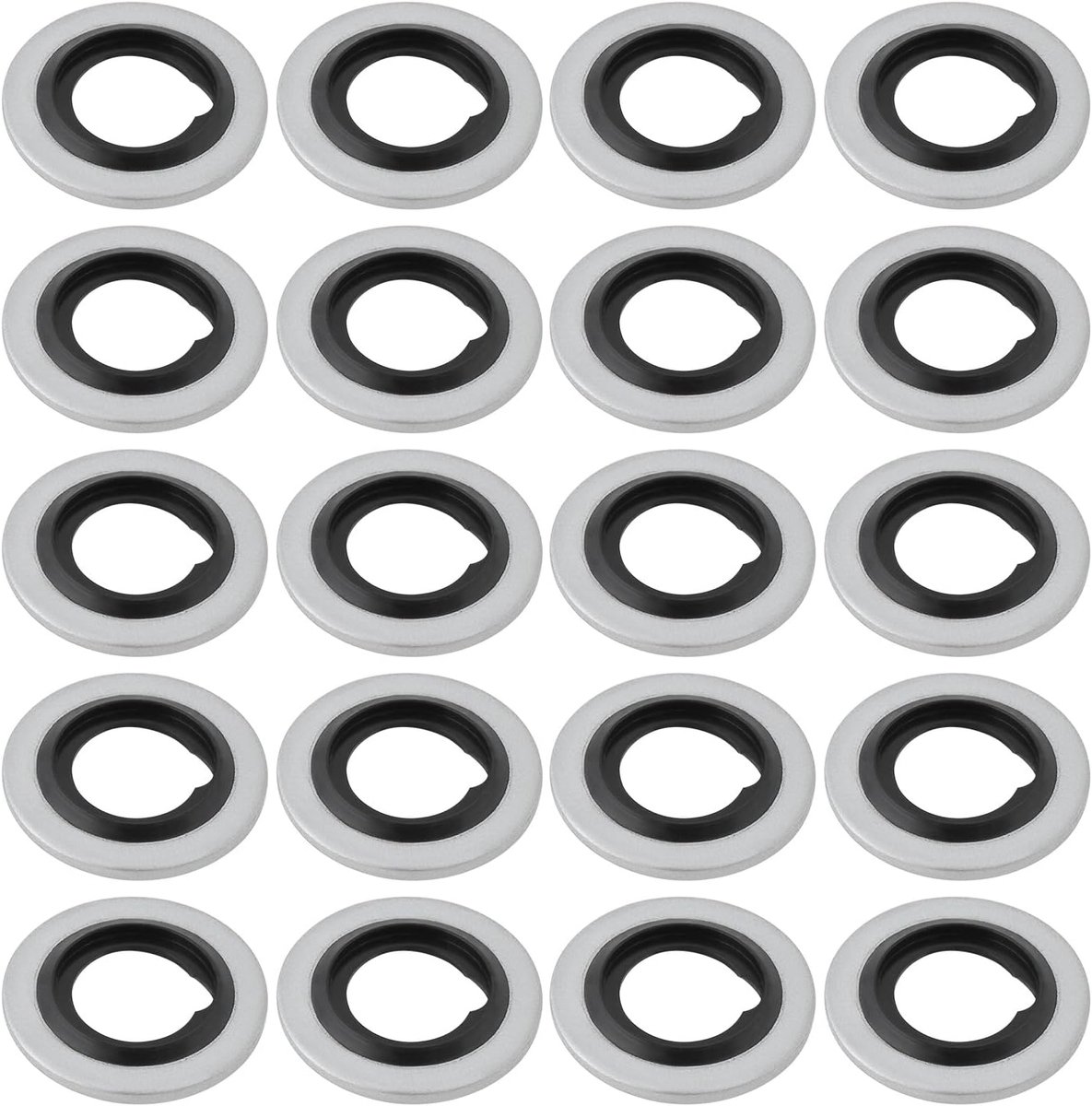 50 stks M8 Bonded Seal Wasmachines Nitril Rubber Sluitringen 14x8.7x1mm Zelf Centraliserende Wasmachines Niet Dowty Afdichtingen Wassen voor Machines Hydraulisch Systeem Motor