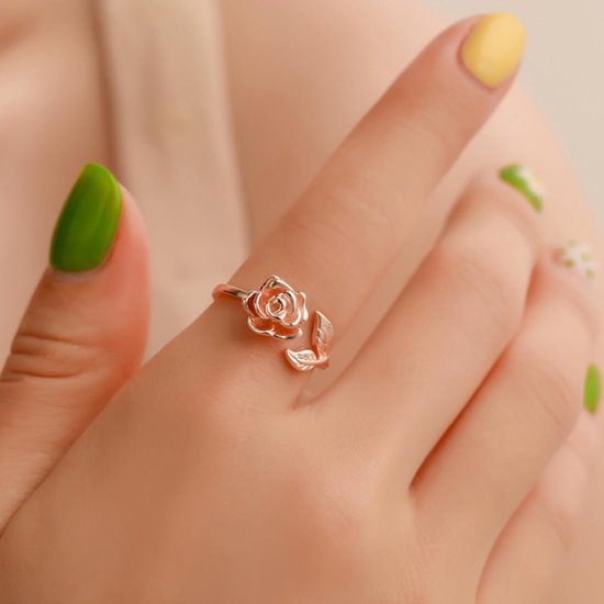 Ringen, verstelbare open bandring, anti-stress, cadeau voor dames, moeder, meisjes — afbeelding 3