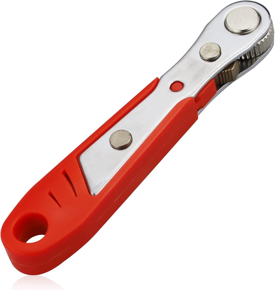 Mini-ratelsleutel, rechte hoek kruiskopschroevendraaier voor lastige ruimtes, met 1/4 inch aandrijving, hoog koppel, offset, omkeerbare mini-ratel, offsetschroevendraaier, 4,5 inch