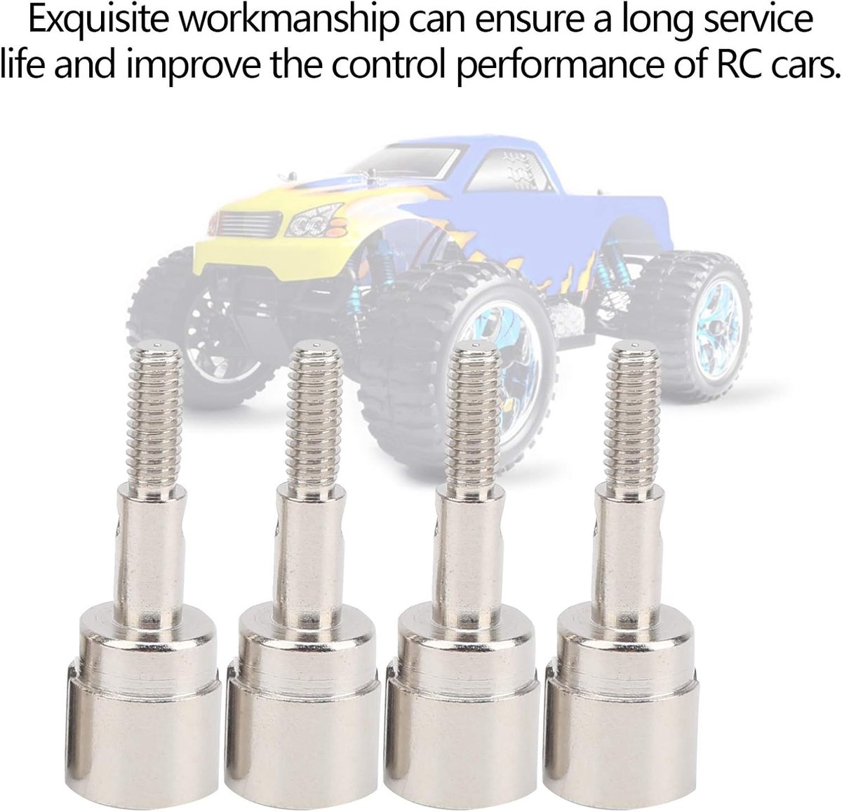 praktische RC-wielas zilversterk voor HSP 1/10 RC-auto voor RC-autoliefhebbers
