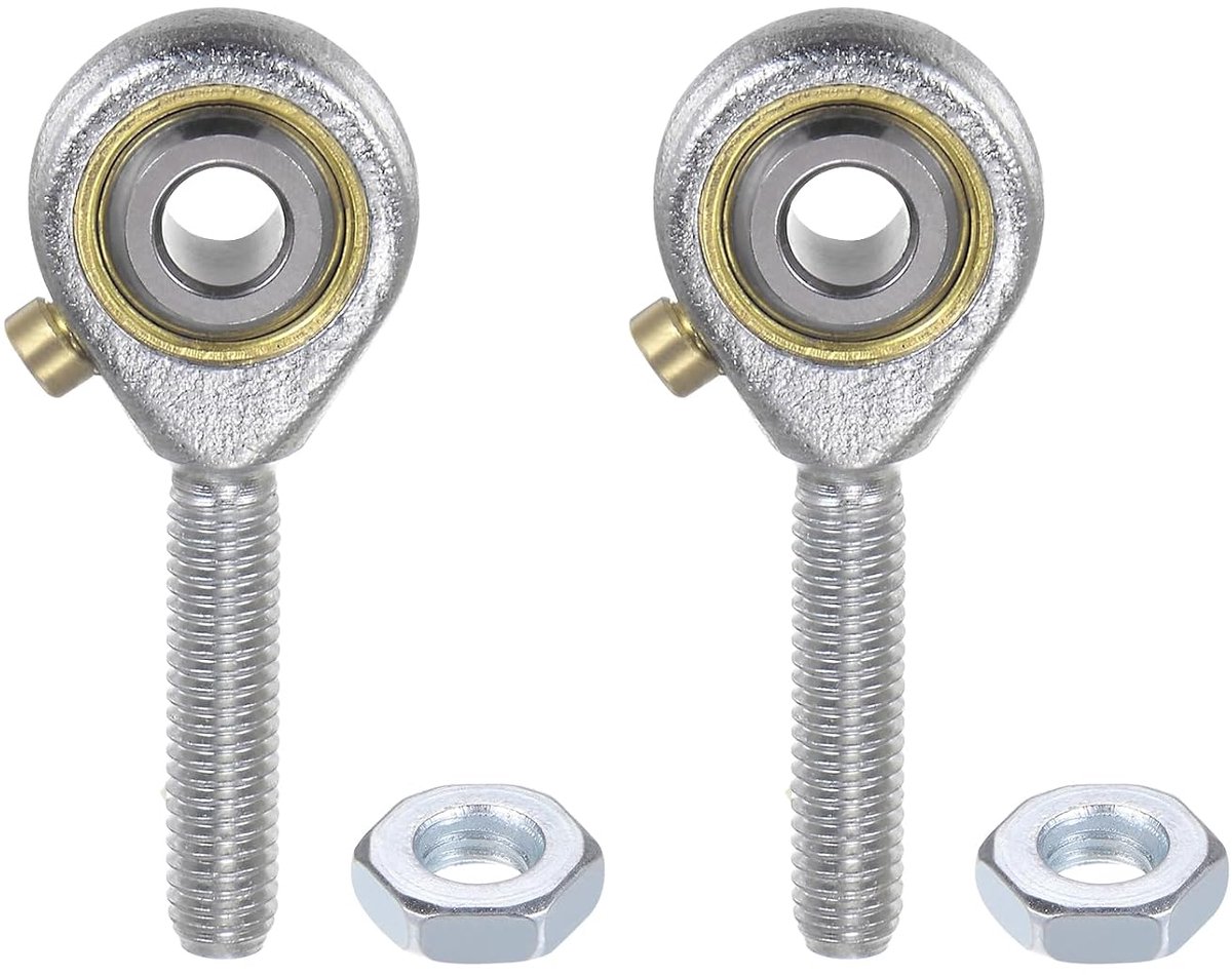 2 stuks Posb3 scharnieruiteinde - [Id 3/16", rechtse schroefdraad #10-32] scharnierende lagers voor verbindingsstukken, verzinkt staal