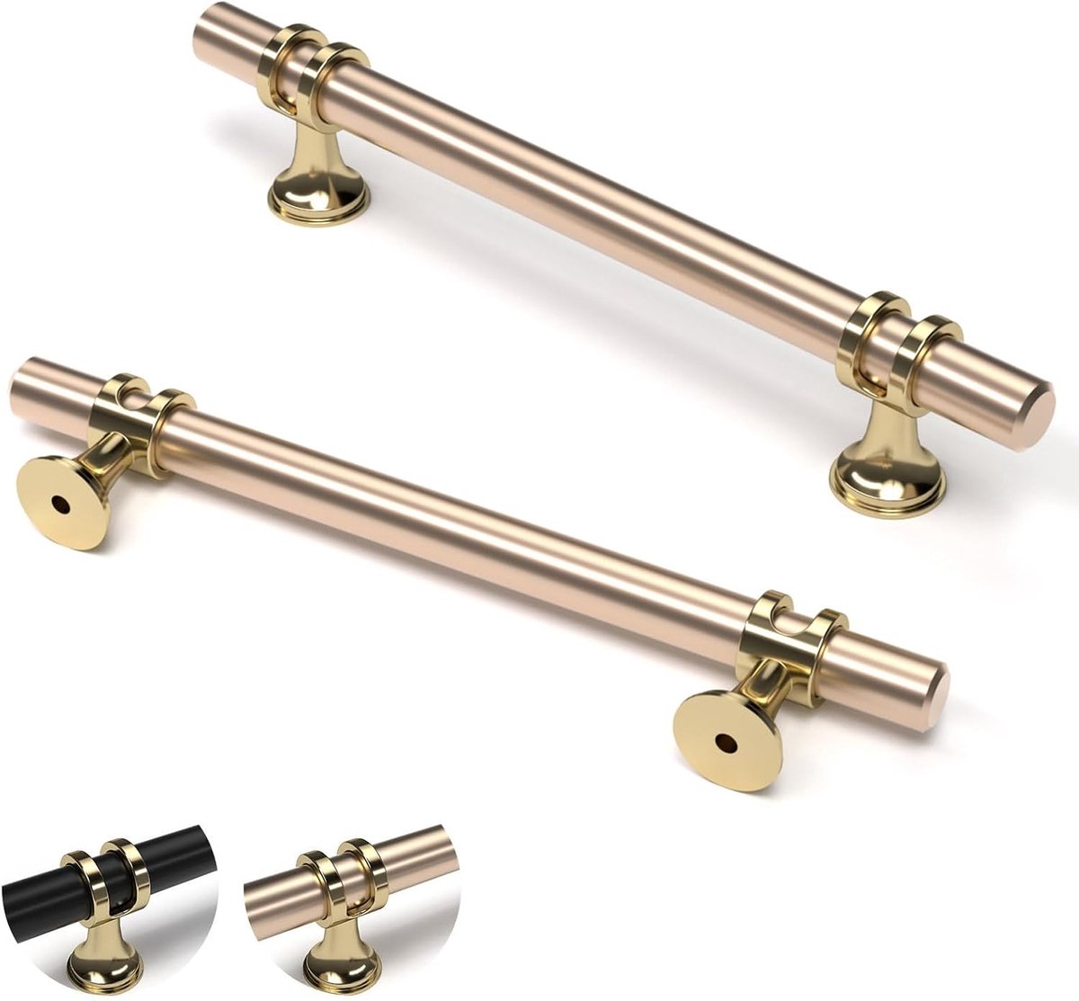 10 stuks, 128 mm (5 inch), licht goud geborstelde satijnen nikkel kastgrepen voor badkamer ladegrepen