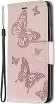 Bookcase voor Huawei P30 Pro - Roze - Vlinders - Portemonnee Hoesje