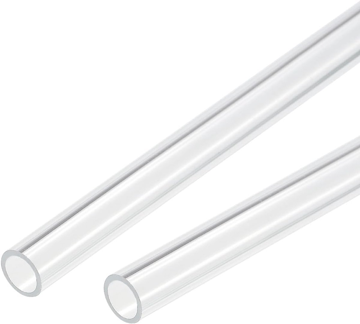 sourcing map 2 stuks PVC transparant buis, binnendiameter 6 mm diameter 8 mm LENGTE 250 mm acryl kunststof buis voor lampenbouw, staande lampen, meubels