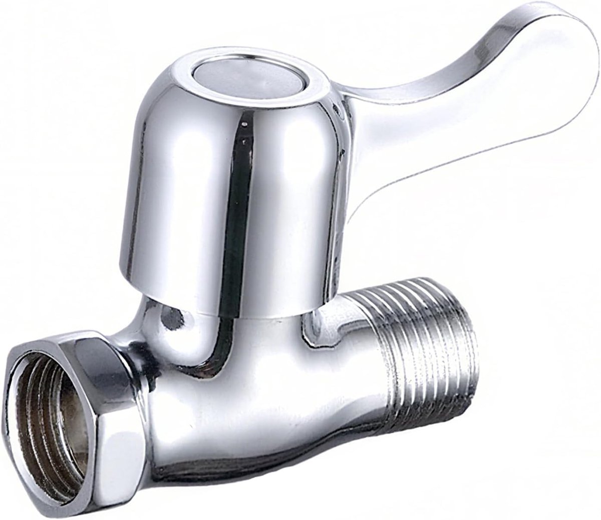 Kraan van Metaal, Chromen Koudwaterkraan met Hendel en 20 mm Draad