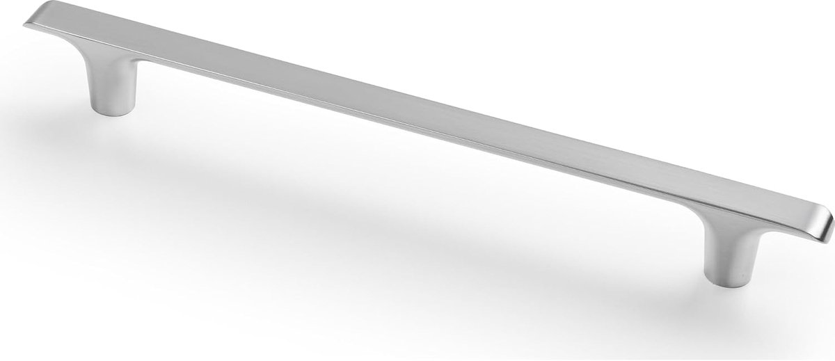 Meubelgreep ZnAl, I=192mm, L=245mm, geborsteld staal, minimalistisch, modern, voor keukenkasten, laden en commodes, inclusief schroeven