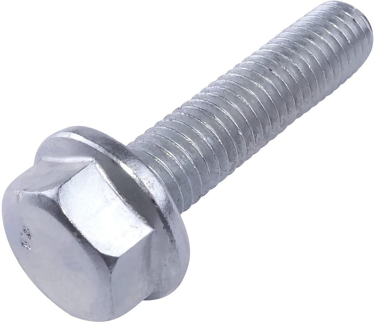 - C52337 - Set van 10 - Flensbout Zeskantschroef met flens - M8x35mm - DIN 6921 - Hardheid 8.8 - Verzinkt staal - montageschroef