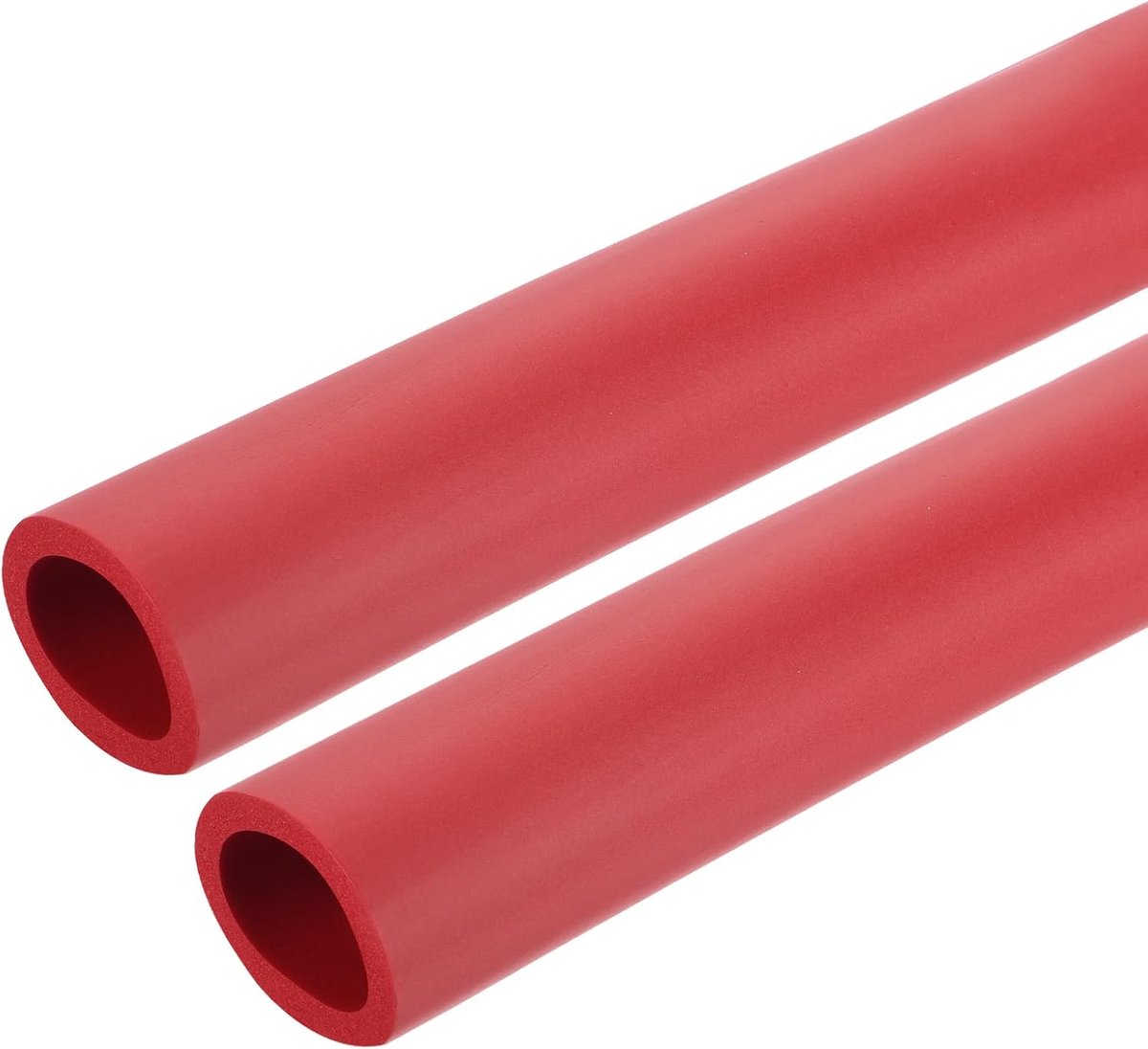 Isolatie, schuim, 25 mm ID, 34 mm OD, 0,3 m lengte, antislip schuimslang voor fitnessapparaten, gripondersteuning, hoes, fietshandgrepen, stuurgrepen, rood, 2 stuks