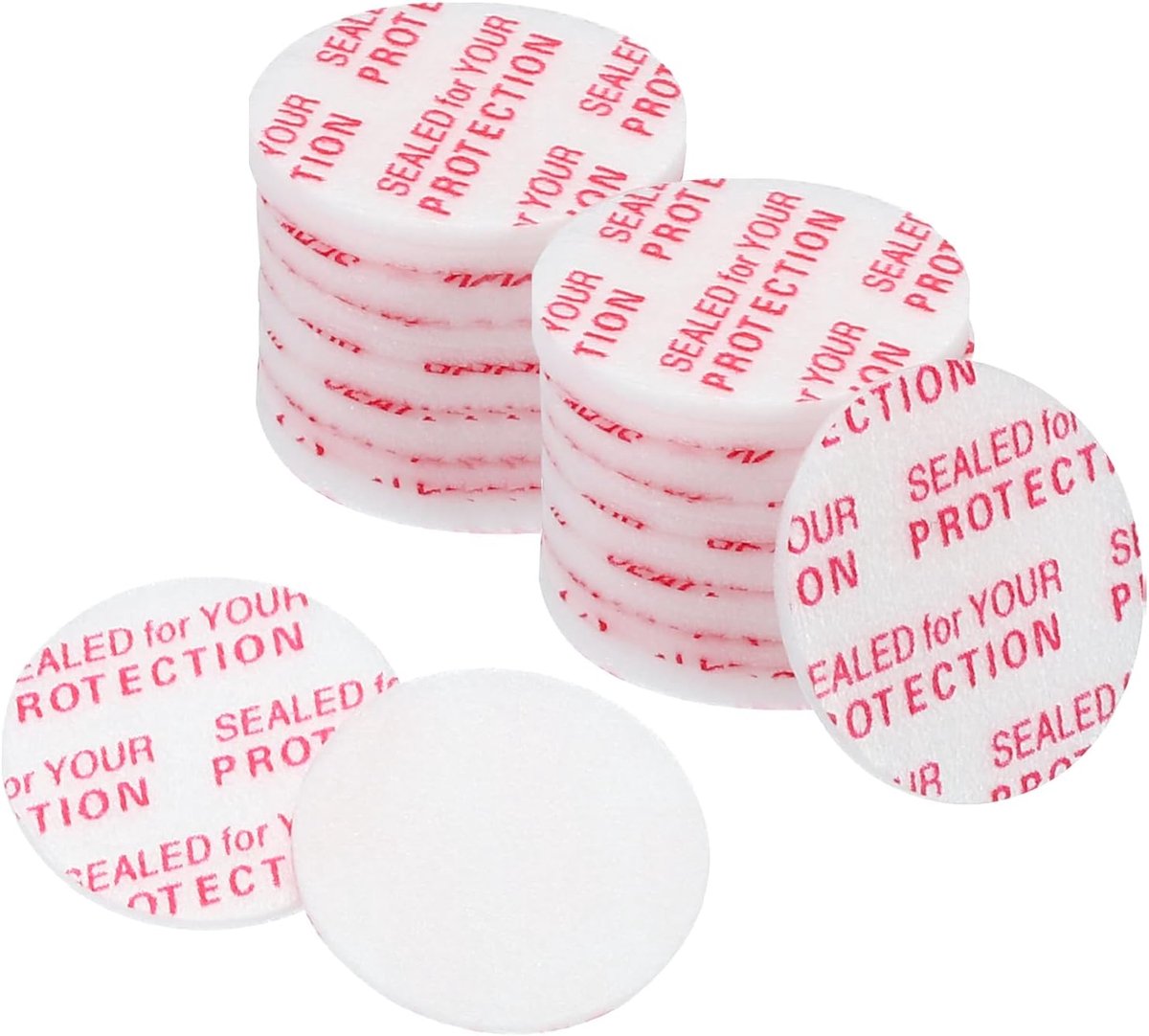 22mm/0,86inch schuim dekselvoering, 100 stuks PS schuim resistente vervalsingsgevoelige drukverzegeling voor flesdopvoeringen, Wit Rood