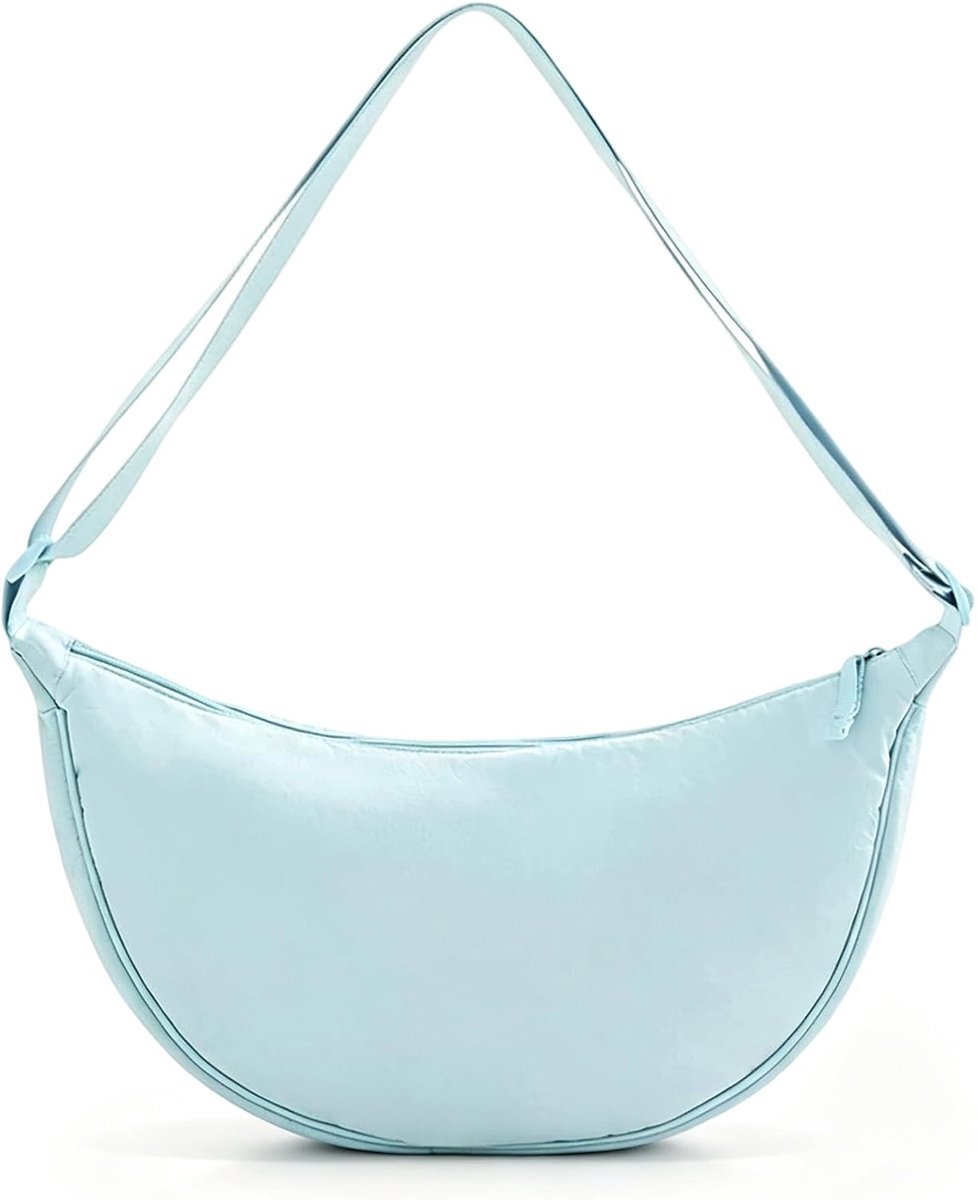 Bag dames van nylon, waterafstotende halve maan tas | Verstelbare schouderriem, meerdere vakken, robuuste afwerking, comfortabel om te dragen, licht en comfortabel
