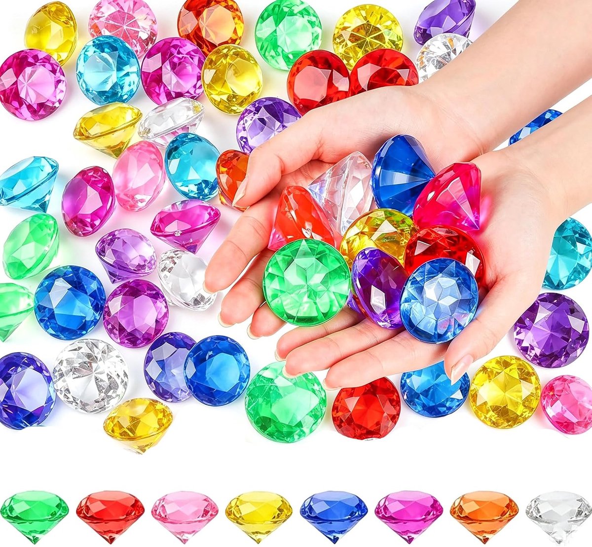 30 stuks acryl strasssteentjes 30 mm transparante acryl strasssteentjes voor bruiloftsdecoratie, vazenvulling, tafeldecoratie