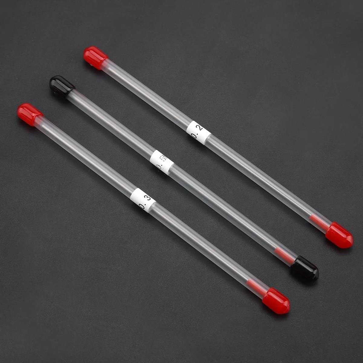 3Pcs Airbrush Naalden Nozzles Set 0.2Mm 0.3Mm 0.5Mm Rvs Sprays Gun Naald Vervangingen Met Opslag Container Voor Airbrushes Model Spuiten Verf Onderhoud Tool Accessoires