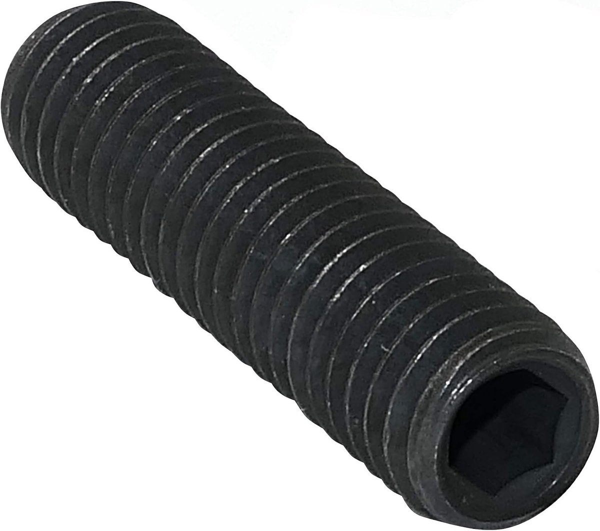 - 10 stuks Stelschroef met binnenzeskant verzinkt/Kratereind stelschroef - Gezwart staal - M8x30mm - DIN 916 BI - C45433