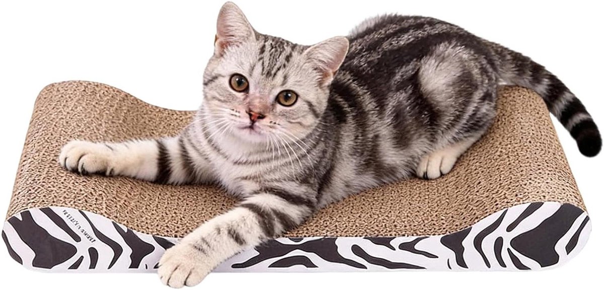 Kattenkrabplank - Golfkarton krabmat - Krabben en spelen - Dubbelzijdig bruikbaar - 45 x 225 x 6 cm - Bruin
