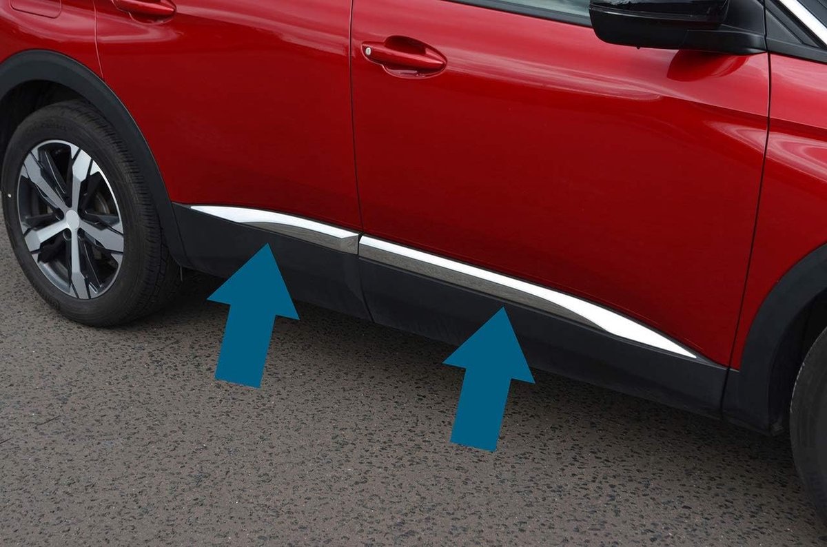 Parts & Accessories Chrome zijdeur Streamer Trim te passen 3008 (2017