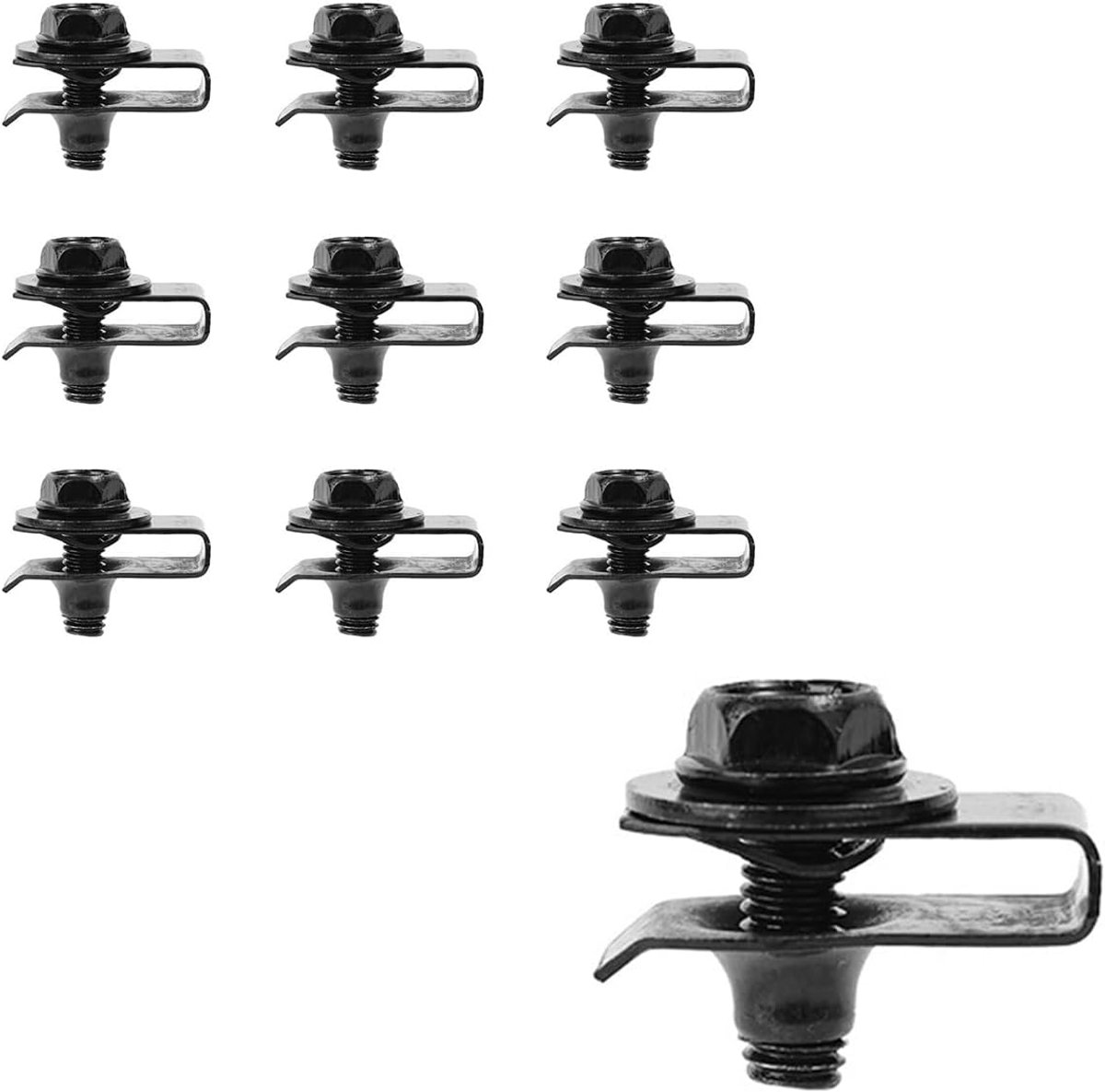 U-bouten M6 - 10 stuks - metaal - veilig bevestigen - ideaal voor voertuigen en apparaten - ShopVlot