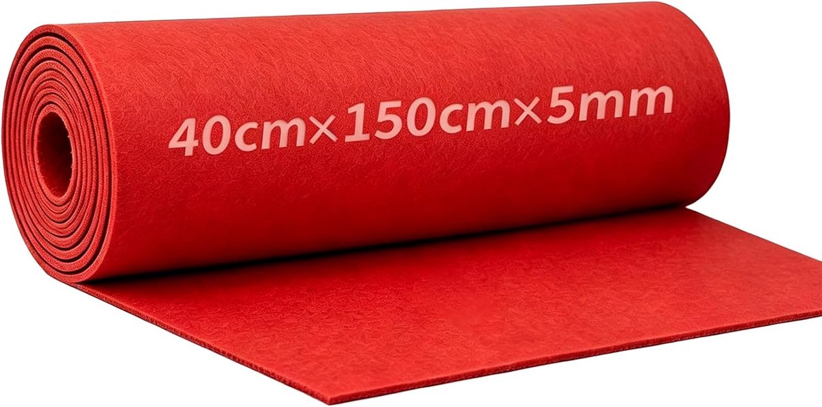 Viltstof per meter 5 mm - lichtrood - duurzaam polyester - ideaal voor knutselprojecten - ShopVlot