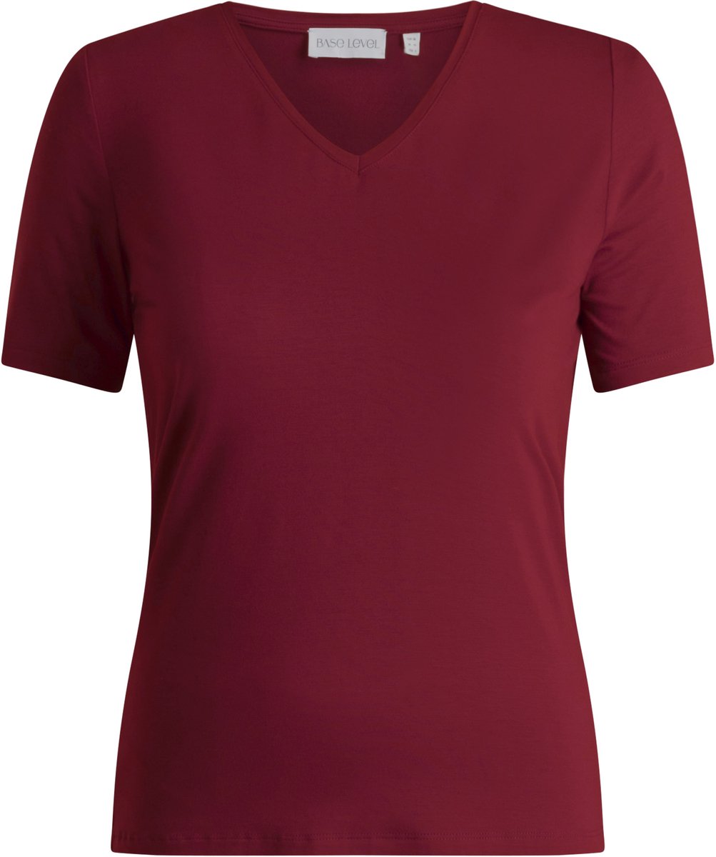 BASE LEVEL Yanic Jersey Shirt - Wine Red - maat 44