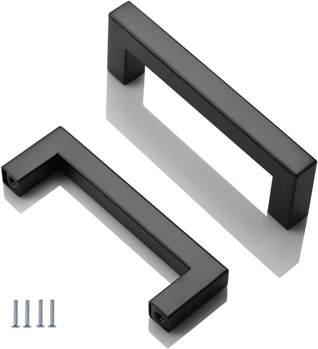 Keukenhandgrepen 108mm - RVS zwart - 96mm centerafstand - Eenvoudig te installeren - ShopVlot