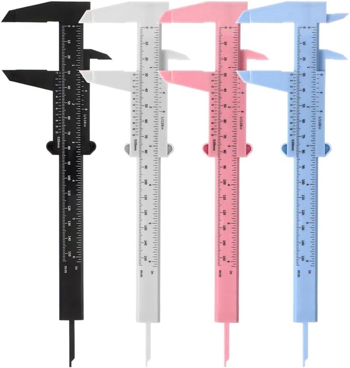 Digitale schuifmaat 150 mm - kunststof - 0,01 mm nauwkeurig - ideaal voor sieradenmeting - ShopVlot