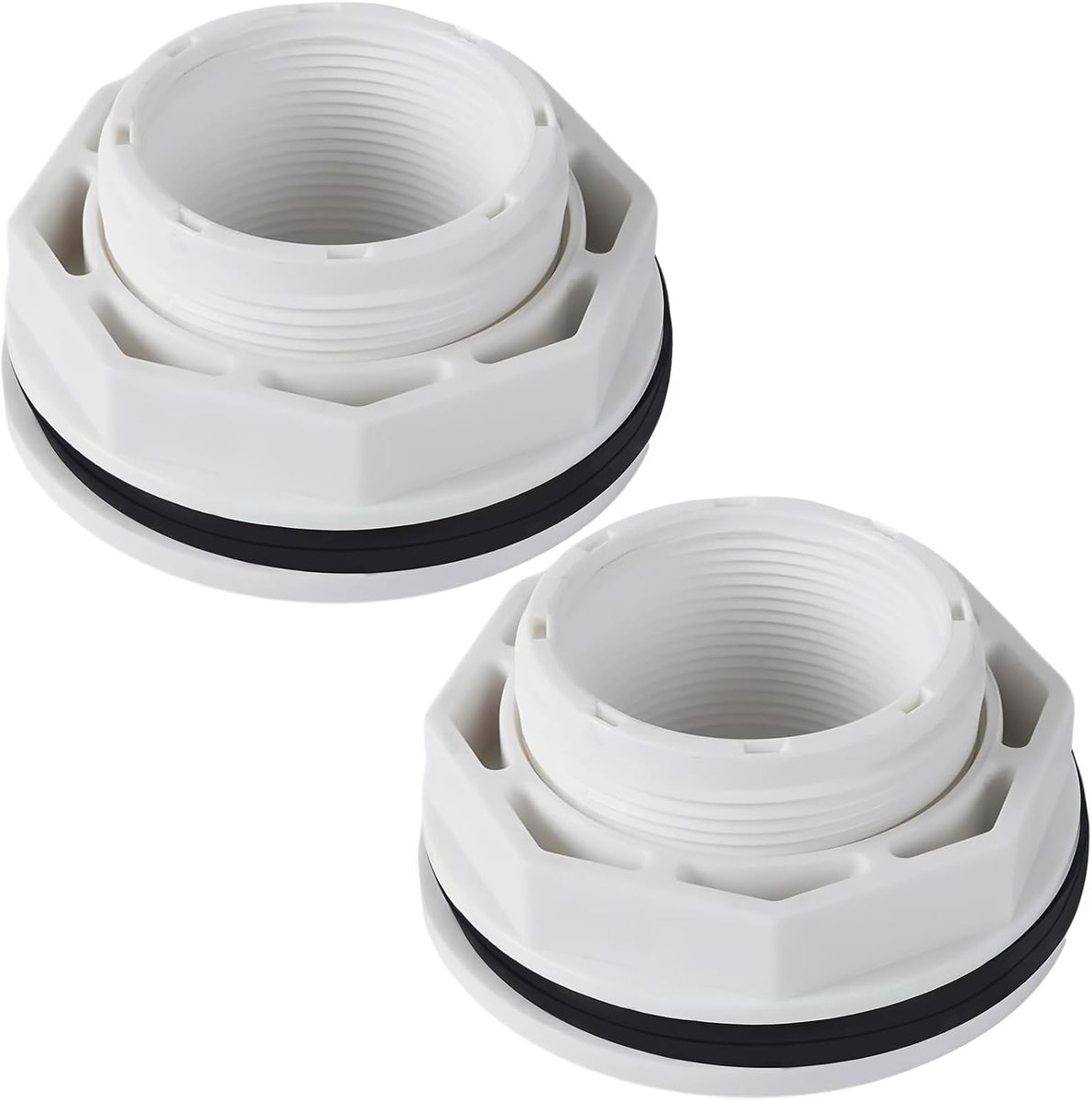 Zwembadinlaataccessoires FIP 1,5 inch - 2 stuks - met contramoer en afdichting - ideaal voor bovengrondse zwembaden - ShopVlot