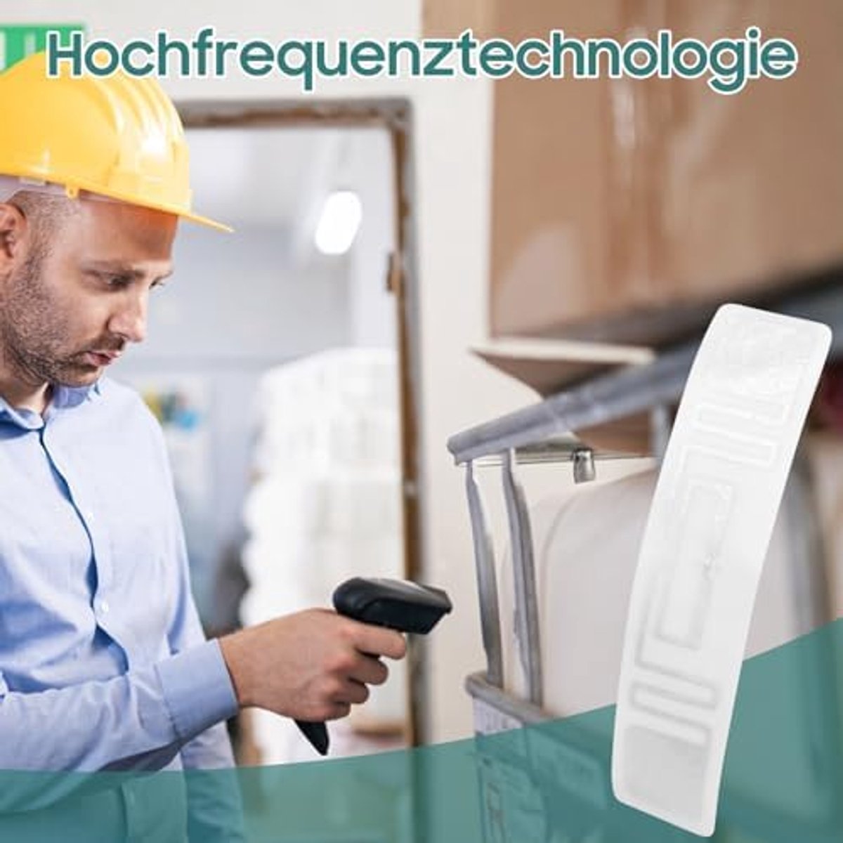 UHF RFID labels 73x20mm - UR108 chip - 100 stuks herbruikbare elektronische identificatielabels - ShopVlot