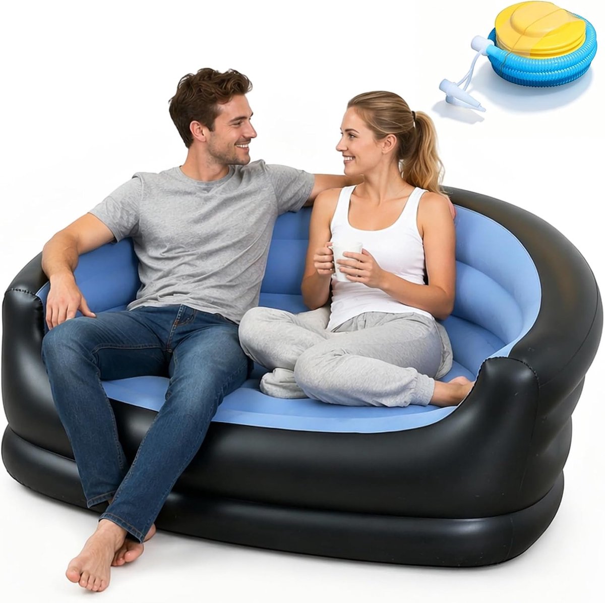 Inflatable Sofa 2-zits - Ergonomisch - Max. 150 kg - Ideaal voor camping en ontspanning - ShopVlot