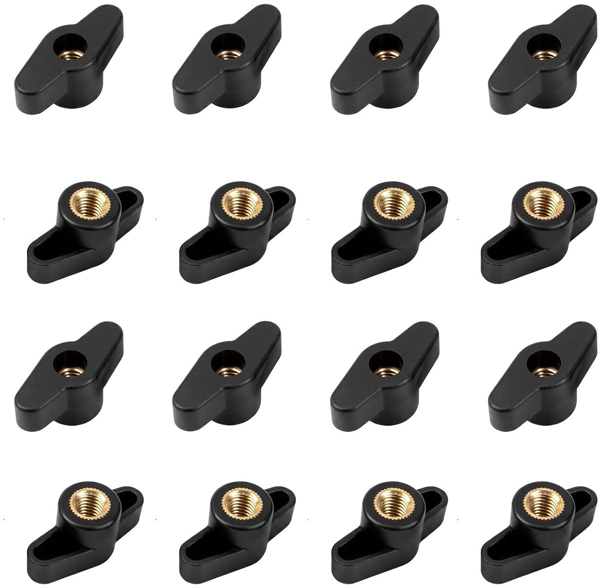 Oormoeren M8 12 stuks - Messing kern - Kopdiameter 37 mm - Ideaal voor meubelmontage - ShopVlot