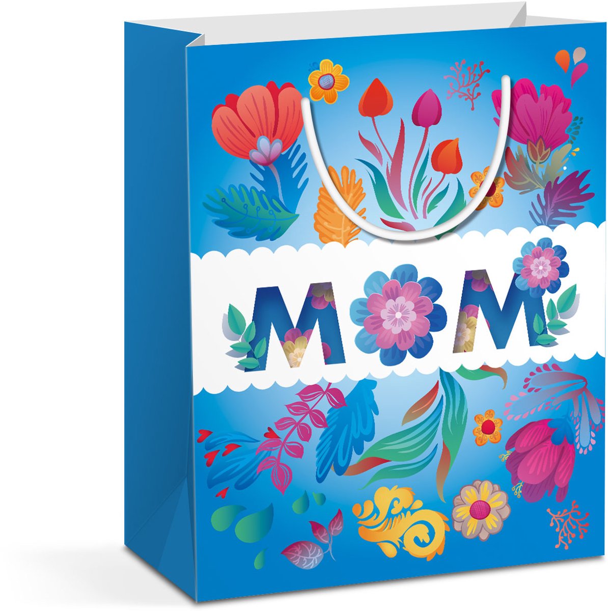 Cadeautas - papier - 265 x 127 x 330 mm - 4 soorten / verpakking 12 Stuks [58306]