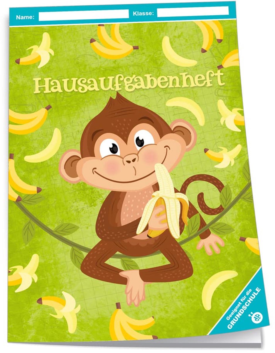Hausaufgabenheft A5 - 96 pagina's - met sterke klarsichtomslag - perfect voor basisschoolkinderen - ShopVlot