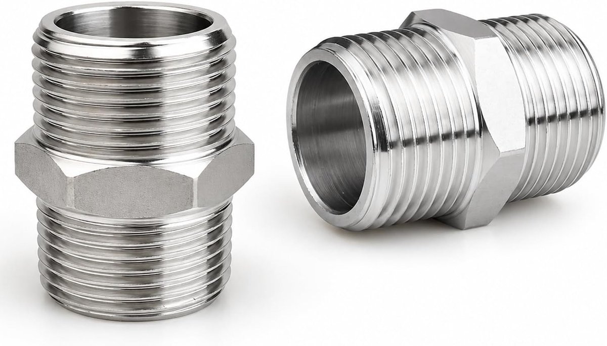 Dubbele nippel 3/4 inch - Messing - Voor stevige verbinding - Ideaal voor leidingen - ShopVlot