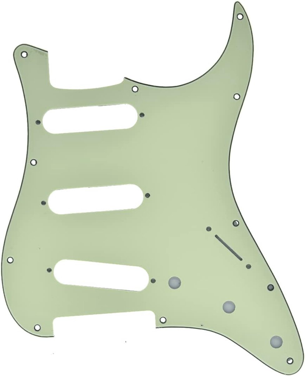 Gitaar Pickguard 11 Hole Vintage 62 Strat - Mint Groen 3 Ply - Perfecte Pasvorm - Inclusief Schroeven - ShopVlot