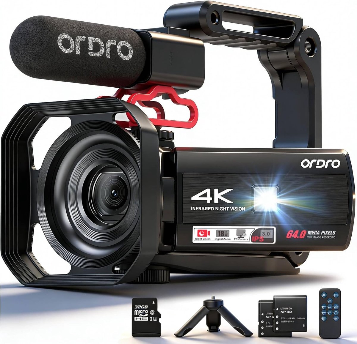 Camcorder set 4 - Full HD - 24MP - Inclusief accessoires - Perfect voor videoregistratie - ShopVlot