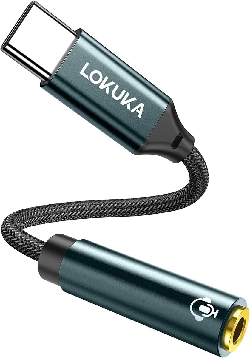 USB C naar 3.5mm Jack Adapter - HiFi DAC Chip - Ondersteunt 24 bit/96 kHz - Perfect voor hoofdtelefoons - ShopVlot