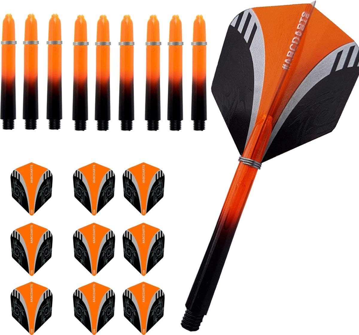 Darts set - korte uitvoering - oranje - maximale controle - ShopVlot