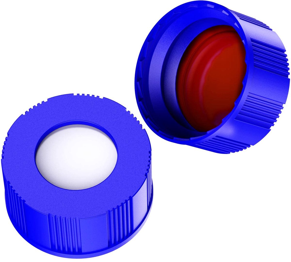 Auto Sampler Vial Lid 9 mm 9-425 - Blauwe Polypropyleen Schroefdoppen - Chemisch Inert - ShopVlot