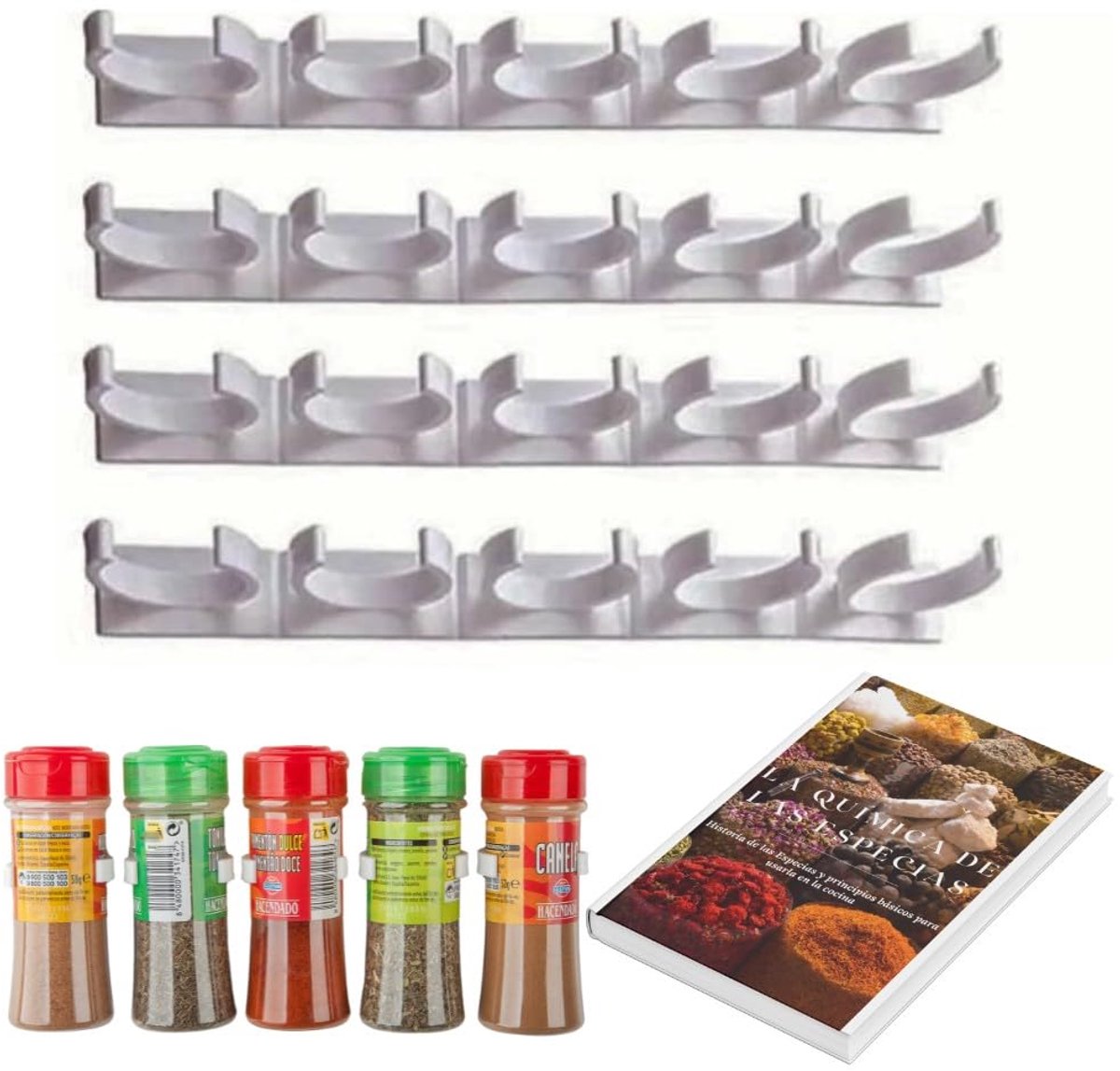 Kruidenrek voor Keuken - Wandgemonteerde Kruiden Organizer - Opbergrek voor Maximaal 20 Kruidenpotjes - Ruimtebesparend Keukenrek voor Kast, Muur en Keukenkast - Metalen Kruidenhouder voor Georganiseerde Keuke