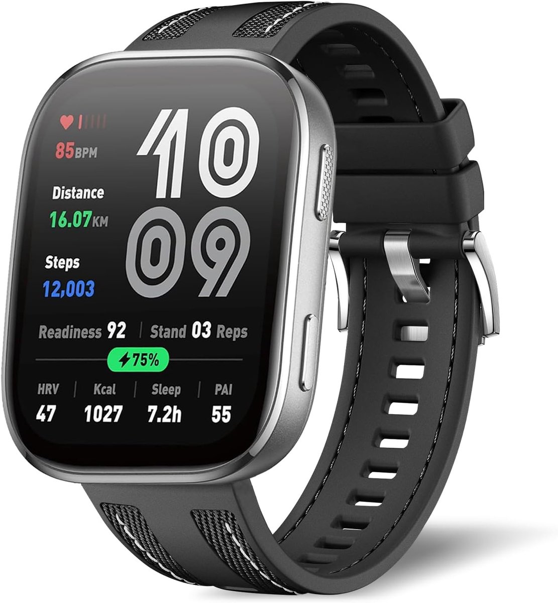 Siliconen Horlogeband 22mm - Verstelbaar Gevlochten - Voor Amazfit T-Rex 3 Pro/Bip 6 - Comfortabel en Duurzaam - ShopVlot