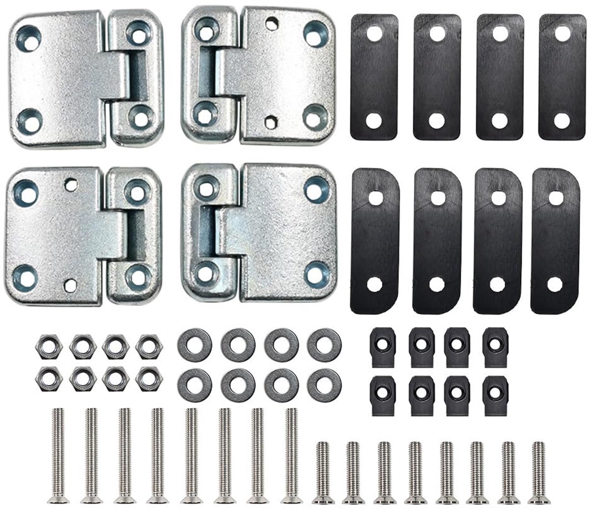 Autodeurscharnierset - roestvrijstalen schroeven - heavy-duty scharnieren - vervang je oude scharnieren - ShopVlot