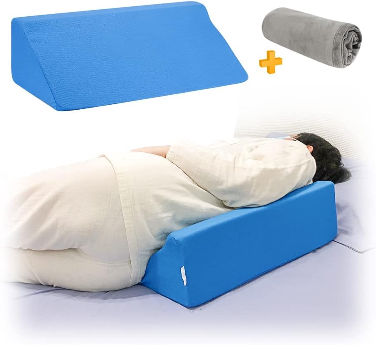 Wedge kussen - 30 graden helling - foam steun - ideale rug- en beenondersteuning - ShopVlot