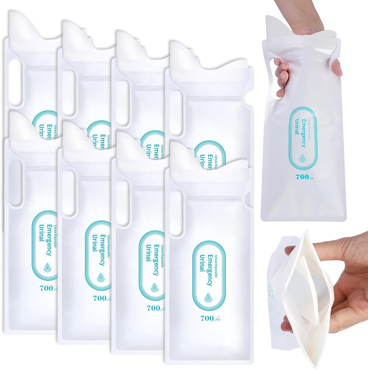 Urinezakje 700 ml - wegwerp urinoir - draagbaar voor noodgevallen - ideaal voor kamperen en reizen - ShopVlot